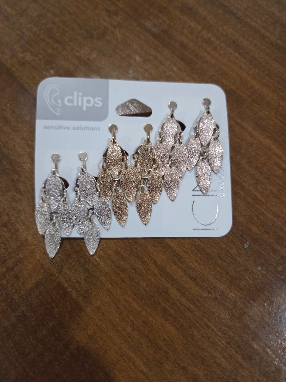 ICING Set of 3 Shimmering Metallic Clip-On Earrings